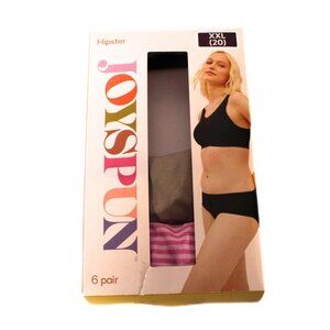 Joyspun Plus Size XXL 20 Seamless Hipster Underwear (2 Pairs) - Sand/Nude & Pink
